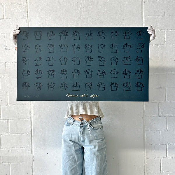 "writing without letters" Siebdruck Edition