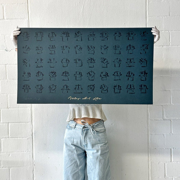 "writing without letters" Siebdruck Edition - Studio Mumm