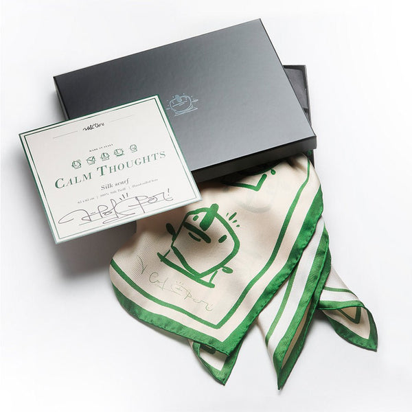 "Calm Thoughts" Seidenschal - Studio Mumm